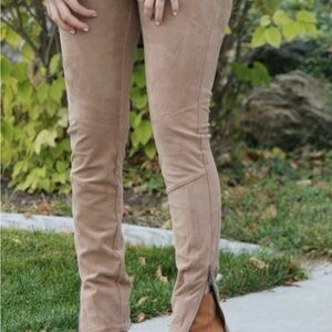 NWOT H&M L.O.G.G Camel Faux Suede Skinny Ankle Pants